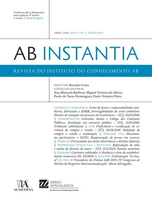 cover image of Revista do Instituto do Conhecimento AB Instantia--Abril 2014, Ano II, n.º 3, Semestral